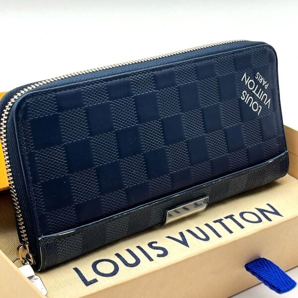 LOUIS VUITTON【現行最高級美品】ダミエアンフィニスクエアードジッピーウォレットヴェルティカルラウンドファスナー ルイヴィトン 長財布