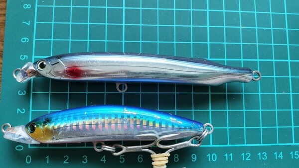 タックルハウス コンタクト ベゼル120mm&ベゼルジャーク90mm◆ジグミノー カツオ マグロ ヒラマサ 青物 マグナムミノー セットアッパー