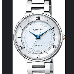 【新品・未使用】CITIZEN EXCEED エクシード EX2090-57A ホワイト 白蝶貝 ブルー シチズン エクシード レディース 腕時計 箱付