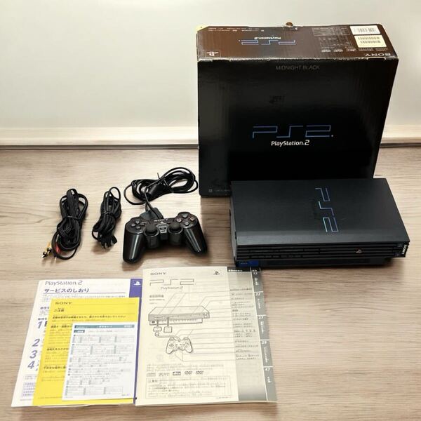 PlayStation 2 本体 ミッドナイトブラック SCPH-50000NB SONY ソニー PS2 Playstation2 SCPH-50000 ブラック 箱 コントローラー