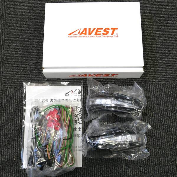 展示品処分 80系ノア VOXY ハリアー ESQUIRE 60HARRIER 用 LEDドアミラー 流れるウインカー 白ポジ 未使用 AVEST アベスト 送料無料 売切り