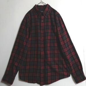 2122 ST.JOHN'S BAY 長袖ネルシャツ M エンジ US古着