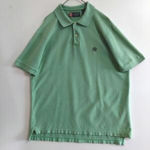 75 CHAPS 半袖ポロシャツ M 緑 無地 US古着