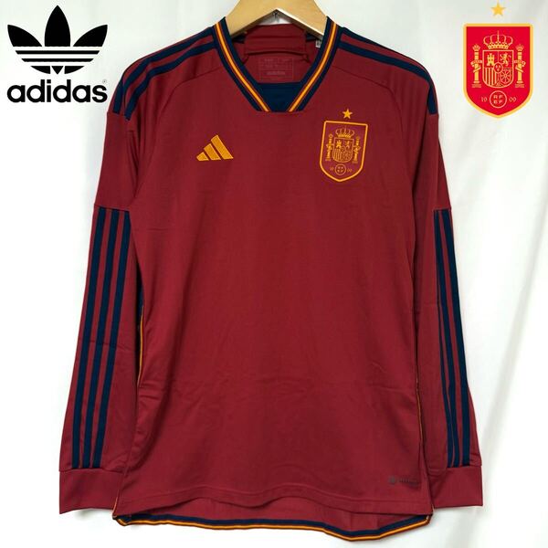 adidas アディダス スペイン代表 2022 ユニフォーム ホーム 長袖 レプリカ サッカー メンズ Spain XL