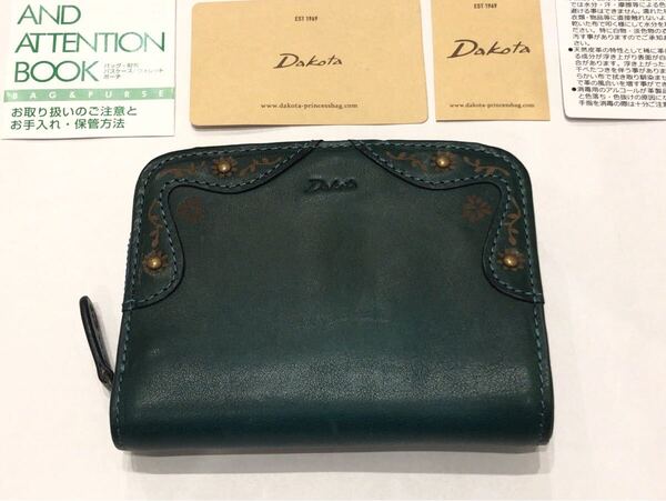 新品 ダコタ マーゴット 二つ折り ファスナー 財布 レザー