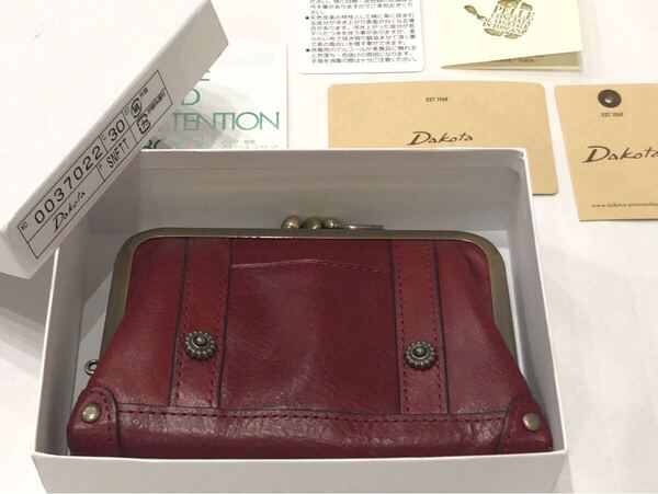 新品 ダコタ がま口財布 カードケース 小銭入れ コインケース レザー Dakota イタリア製牛革