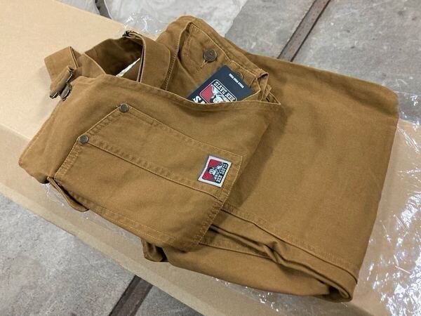 BEN DAVIS オーバーオール ベンデイビス Lサイズ新品未使用 サロペット メンズ ゴリラアイコンタグ ダック生地 キャメル Lee ディッキーズ