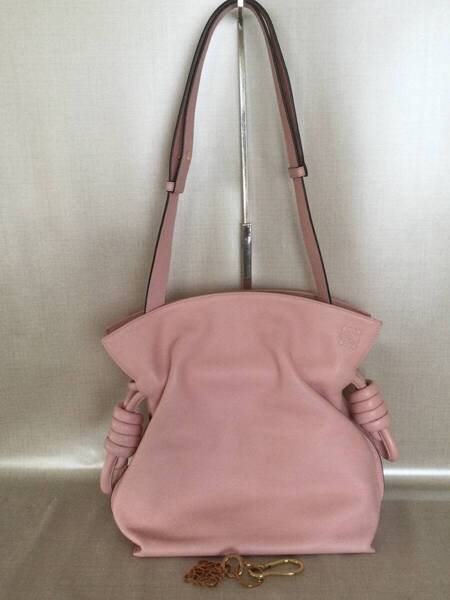 ロエベ◆LOEWE フラメンコ クラッチ 2Way ショルダーバッグ ナパカーフ レザー ピンク 綺麗【美品】