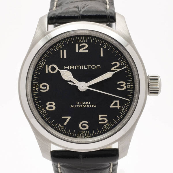 極美品 HAMILTON ハミルトン カーキ フィールド マーフ Murph 38mm メンズ H70405730 H704050 自動巻き H-10 ブラック