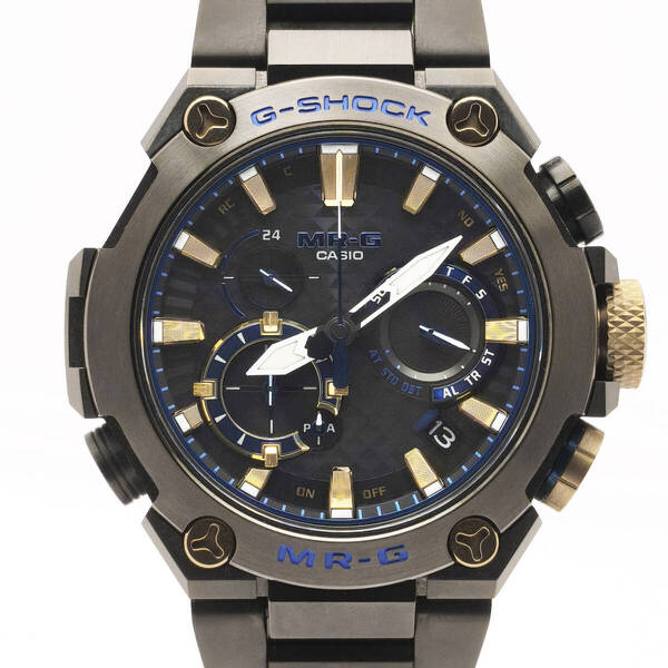 新品同様 CASIO G-SHOCK カシオ ジーショック MR-G MRG-B2000 Series 勝色 かちいろ MRG-B2000B-1AJR ブルー ブラック チタン タフソーラー