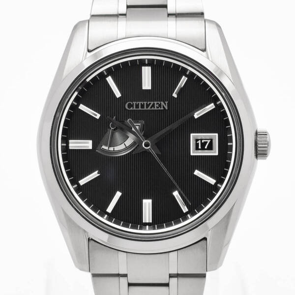 美品 CITIZEN シチズン シグネチャー コレクション エコドライブ 海外限定モデル AQ3001-54E A080-S082706 ブラック ステンレス