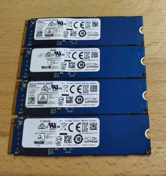 4点セット KIOXIA KBG4AZNV256GSSD 256GB M.2 2280 NVMe PCIe SSD 256GB NVMe