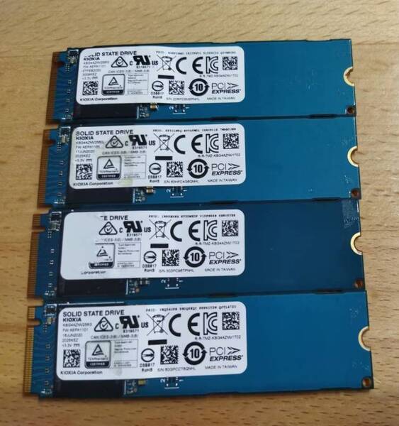 4点セット KIOXIA KBG4AZNV256GSSD 256GB M.2 2280 NVMe PCIe SSD 256GB NVMe 4点セット