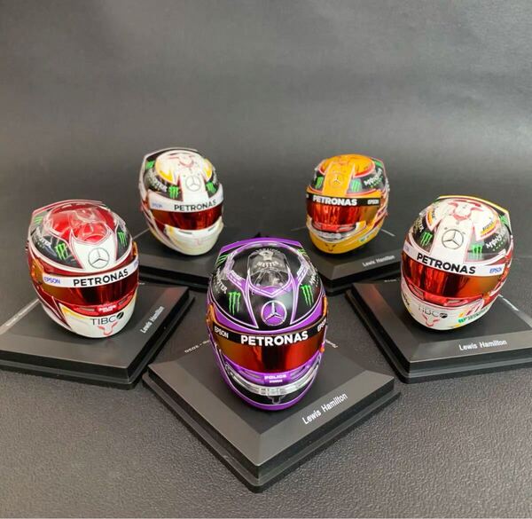 1/5 スパーク メルセデスベンツF1チーム L.ハミルトン ワールドチャンピオン ヘルメット spark 5個セット