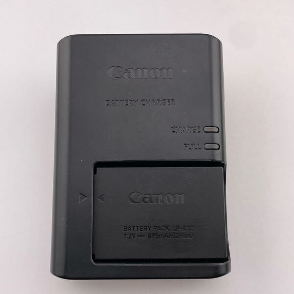2個セット【動作確認済】返金保証 匿名配送 Canon キャノン LP-E12リチウム バッテリー 純正 充電池 8.33V 充電器 LC-E12