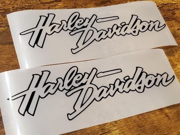 【送料無料!!】Harley-Davidson タンクステッカー デカール ハーレーダビッドソン ブラック