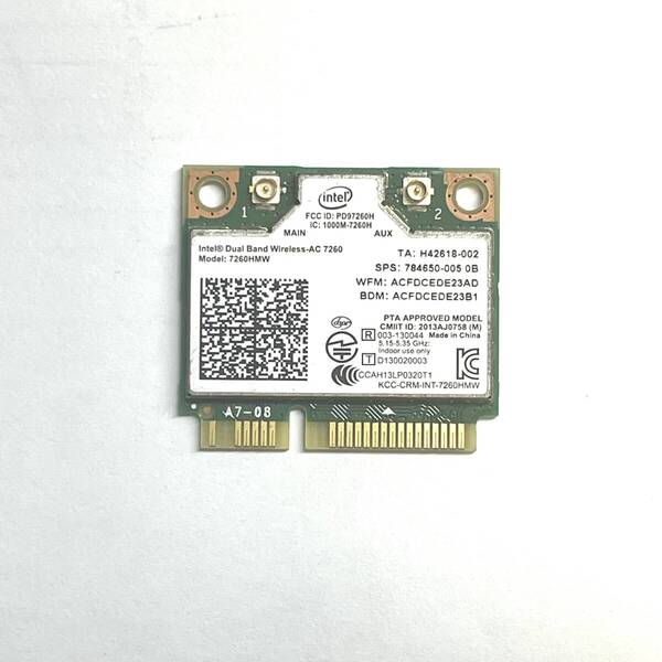 【国内即発】HP純正Intel 7260HMW Mini-PCIe 無線LANカード 7260AC 784650-005