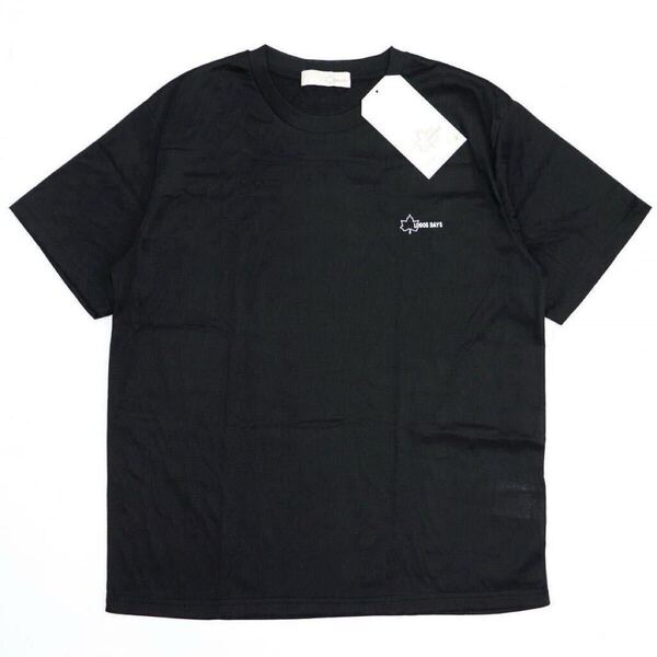 (送料無料)新品未使用品 LOGOS DAYS ロゴス アウトドア メンズ半袖丸首Tシャツ☆ブラック☆サイズM〜L 胸囲88〜104㎝