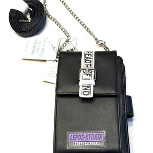 (送料無料)新品未使用品 RABBIT co.ltd. LEPUS-STRATA STREET&CASUAL クロスボディウォレット ♪これ1つでお出掛けできる。☆合成皮革製