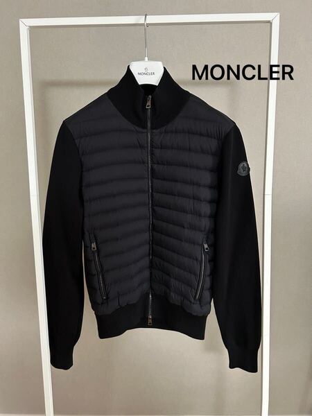 ★モンクレール★MONCLER★ハイブリッドダウンニット★サイズM★ブラック★超美品★