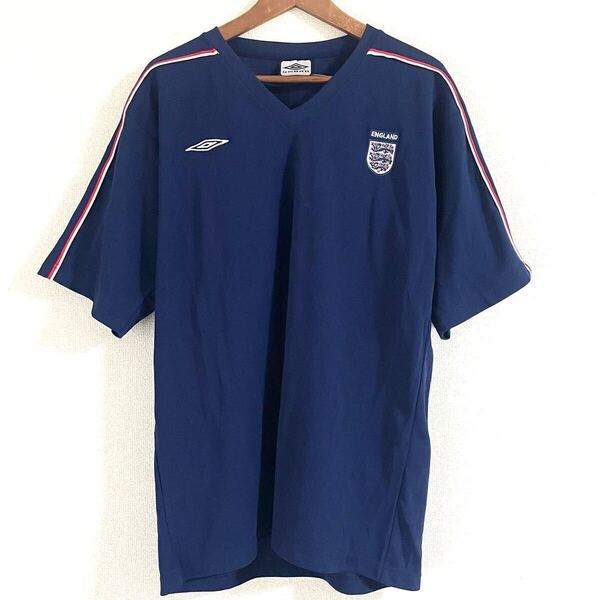 UMBRO アンブロ イングランド代表 サッカーシャツ L XL 半袖 Tシャツ ユニフォーム トレーニング ネイビー 公式 オフィシャル フットボール