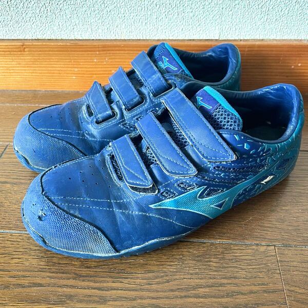 ミズノ MIZUNO 安全靴 25cm 3E 幅広 ワイド メンズ★作業靴 JSAA A種 認証 ネイビー ALMIGHTY TD22L セーフティシューズ オールマイティ