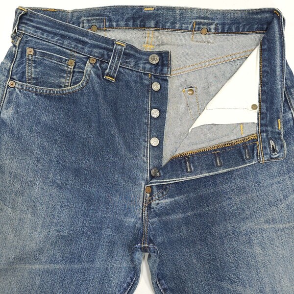 USAバレンシア製Levi'sリーバイス201XXヴィンテージ復刻37年モデル赤耳デニムパンツBigEジーンズ201-0003セルビッジ90年代製ビッグEヒゲ