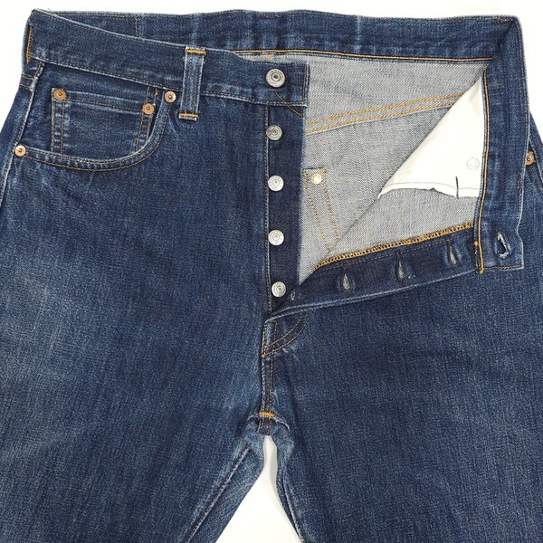 USAバレンシア製Levi'sリーバイス501XXデニムパンツ47モデル赤耳ヴィンテージ復刻ジーンズ47501-0191セルビッジ47年モデルBigEフェード00s