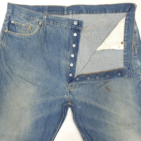 USAバレンシア製Levi'sリーバイス501-5900スモールeレギュラー脇割デニムパンツW46キングサイズ90年代ヴィンテージ90sエイジング ジーンズ