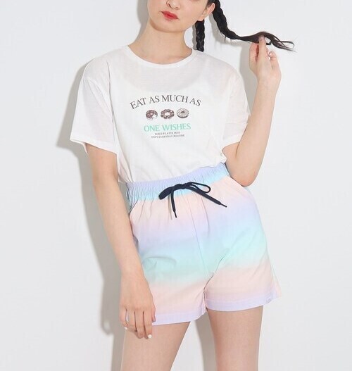 新品 PINK-latte スイーツグラフィックTシャツ オフホワイト(003) 16(160cm) 定価1089円