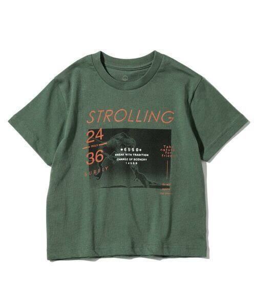 新品 THE SHOP TK(Kids) オーガニックコットン半袖Tシャツ グリーン (043) 12(120cm) 定価998円