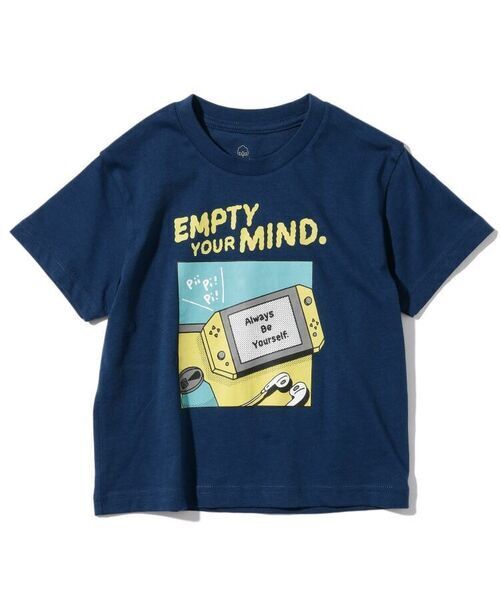 新品 THE SHOP TK(Kids) オーガニックコットン半袖Tシャツ ネイビー (193) 16(160cm) 定価998円