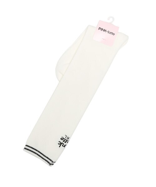 新品 PINK-latte バックロゴハイソックス オフホワイト(003) 22-24cm 定価660円