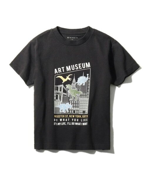 ラスト 新品 THE SHOP TK(Kids) 恐竜アートTシャツ ブラック 12(120cm) 定価1089円