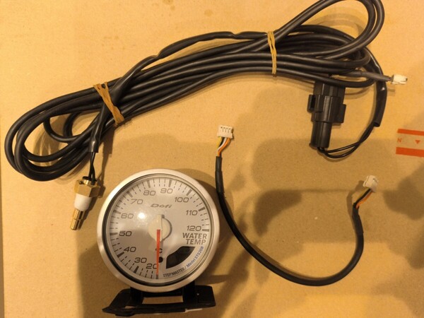 Defi デフィ 旧リンクメーター 水温計 60φ センサーセット 白/緑イルミ link-meter 廃版品 日本精機 WATERTEMP