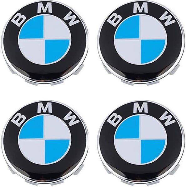 BMW ホイールキャップ 68mm 傷防止フィルム付き BMW ホイールセンターキャップ 68mm 新品未使用 4個セット