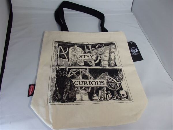★新品未使用★ストランドブックストア(Strand Book Store)NY(Made in USA)トートバッグ(好奇心が強い(Stay Curious))ネコ N62