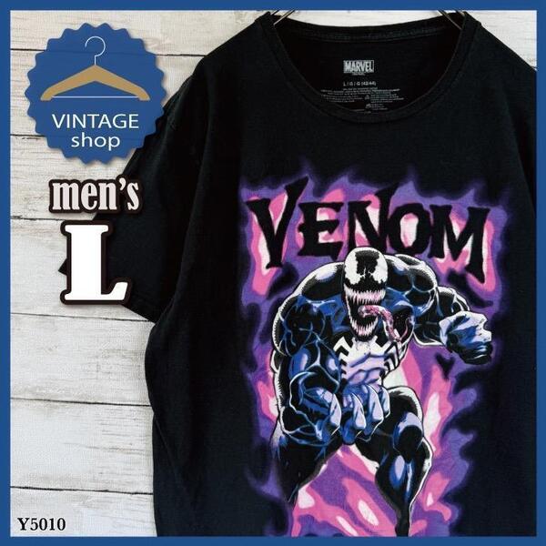 【MARVEL】マーベル古着アメリカムービーTシャツ半袖メンズヴェノムLブラック