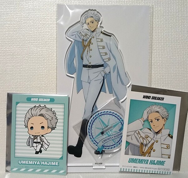 梅宮 一★WIND BREAKER ウィンドブレイカー ビッグアクリルスタンド Marine Style チェキ風カード GiGO
