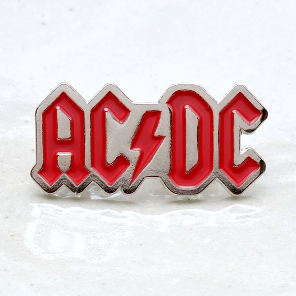 AC/DC ロックバンド ロゴ ACDC◆ピンバッジ ピンズ バッチ ブローチ◆音楽 ハードロック ヘビーメタル オーストラリア
