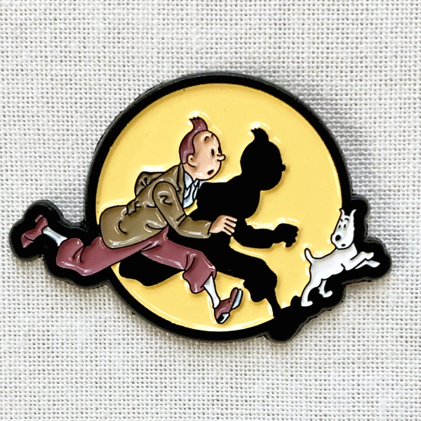タンタンの冒険 タンタンとスノーウィ TINTIN エルジェ◆ピンバッジ ピンズ バッチ ブローチ◆漫画 名作 バンドデシネ ベルギー