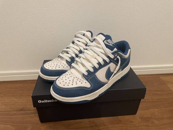 【25.5cm】NIKE ナイキ DUNK LOW RETRO SE SUMMIT WHITE/INDUSTRIAL BLUE ダンクロー レトロ インダストリアル DV0834-101 ダンク ロー