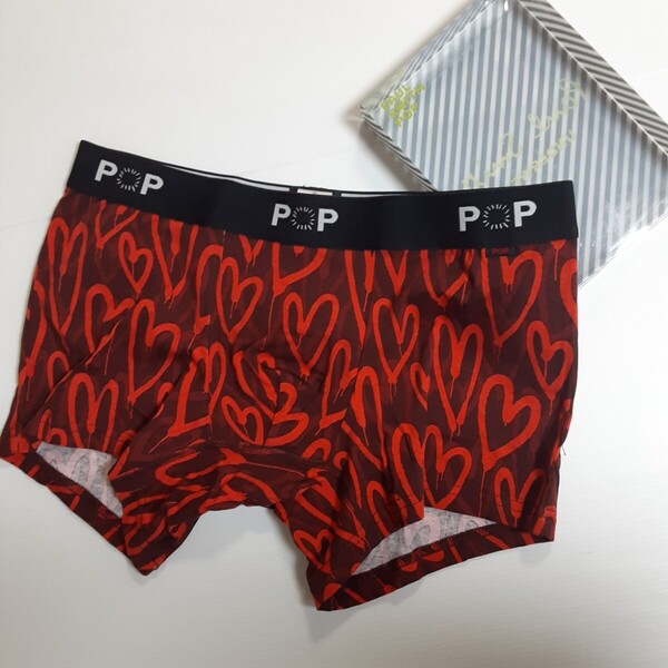 新品未使用 ポールスミス Paul Smith POP ハート ローライズ ボクサーパンツ L レッド LOWRISE BOXER UNDERWEAR PAUL SMITH