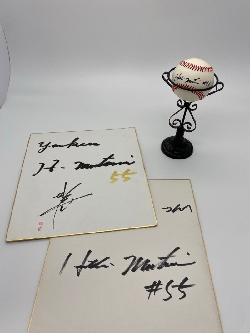 ニューヨークヤンキースNew York Yankees松井秀喜 直筆サイン色紙