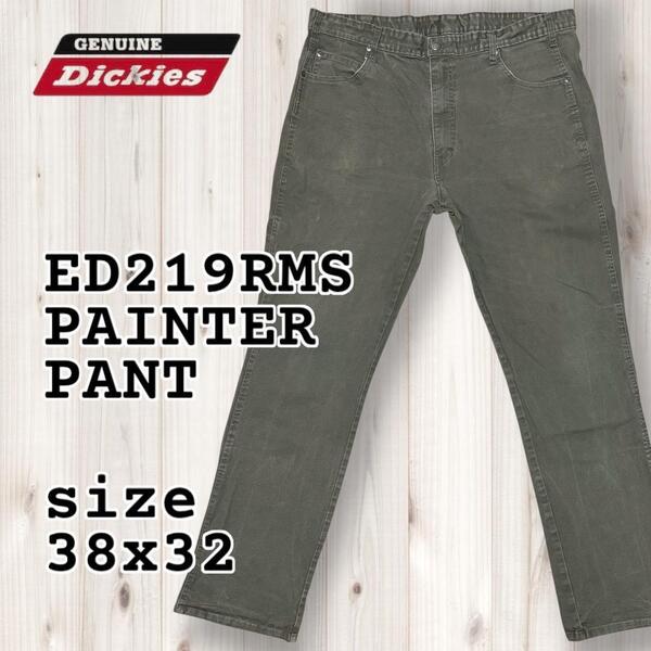 ディッキーズ ダックワークパンツ オリーブ ED219RMS 38x32