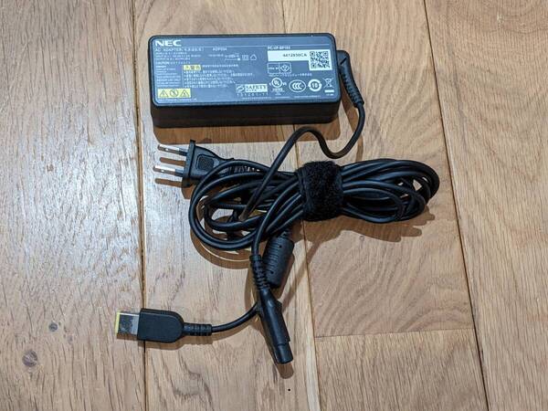 NEC 純正 ACアダプタ ADP004 入力:100-240V 50/60Hz 出力:20V 3.25A 65W コネクタ:角型 (11.0mm x 4.0mm) *通電・電圧確認済み*