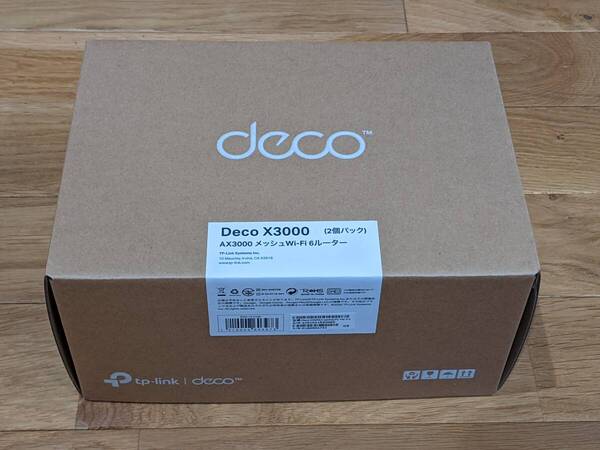 TP-Link WiFi Deco X3000 Ver3.0 2-Pack 無線LANルーター dual_band Wi-Fi6 2402 + 574 Mbps HE160 メッシュWi-Fiシステム *未開封品*
