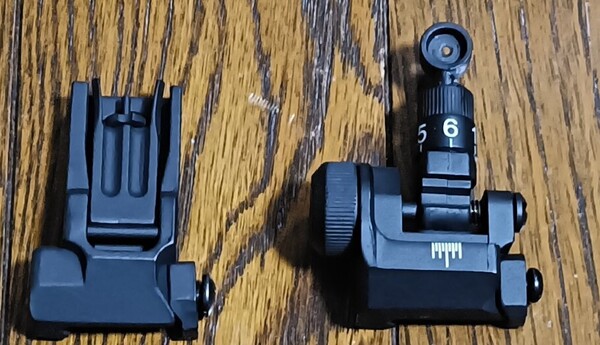 AF S004 SIG MCX Rattler LT SBR 6.5インチ KAC600mタイプ フリップアップアイアンサイト 電動ガン バックアップサイト