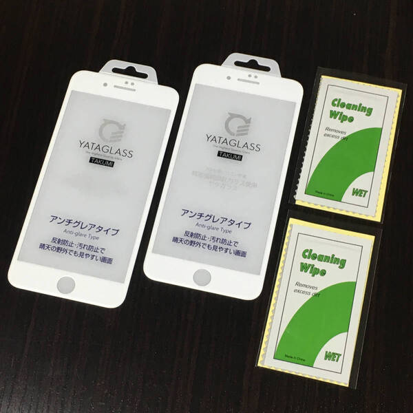 94%OFF iPhone8Plus アンチグレア(白) 2枚セット YATAGLASS TAKUMI 3D最高級保護ガラス 新品