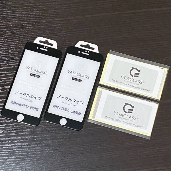 90%OFF iPhone8 ノーマル:黒 2枚 3D保護ガラス 全面シリコン吸着 YATAGLASS(ヤタガラス)TAKUMI 新品